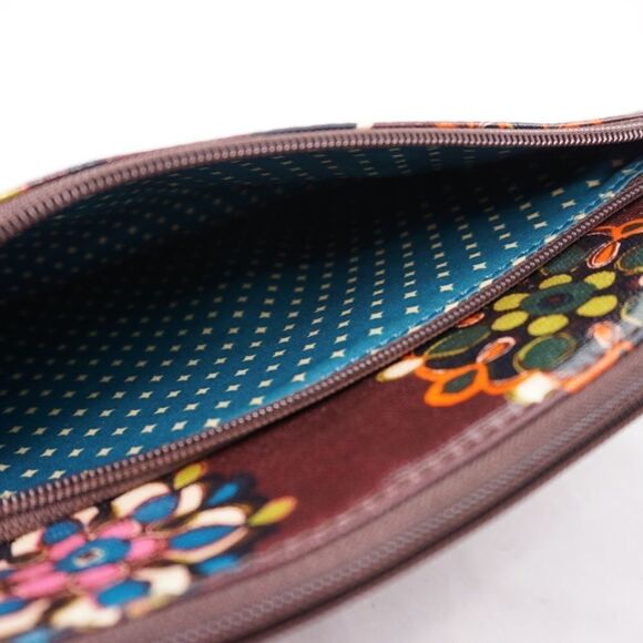 FOSSIL Brown Cow Hyde Leather Hand Clutch / Smaller iPad or Tablet Case - Picture 7 of 8